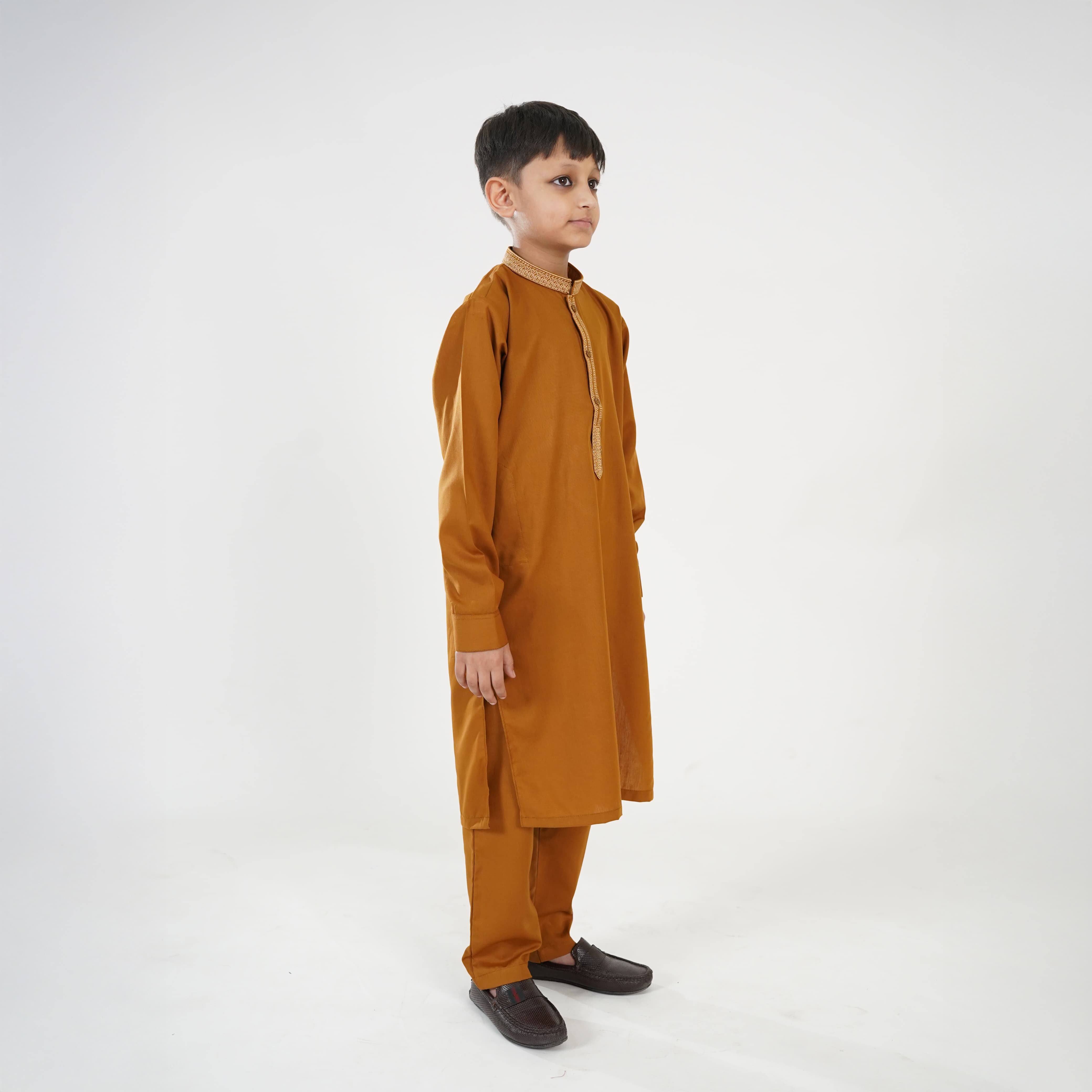 Boy's Brown Kurta Shalwar
