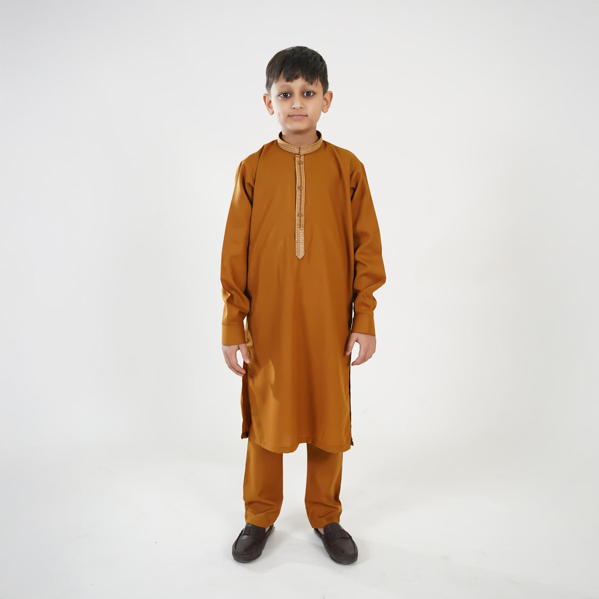 Boy's Brown Kurta Shalwar