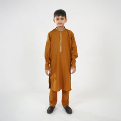 Boy's Brown Kurta Shalwar