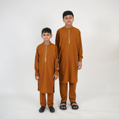 Boy's Brown Kurta Shalwar
