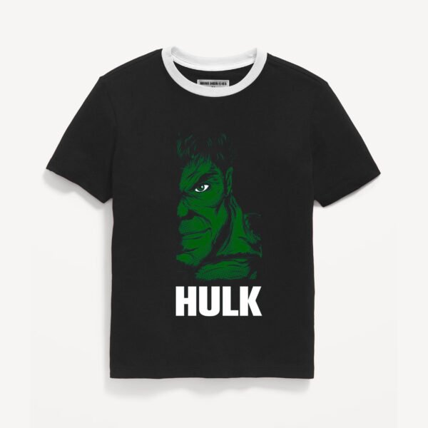 Intense Hulk Face Kids' Black T-Shirt