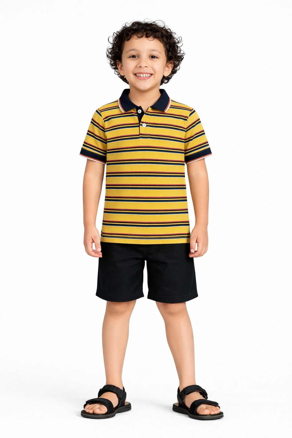 Yellow Strip Short Set